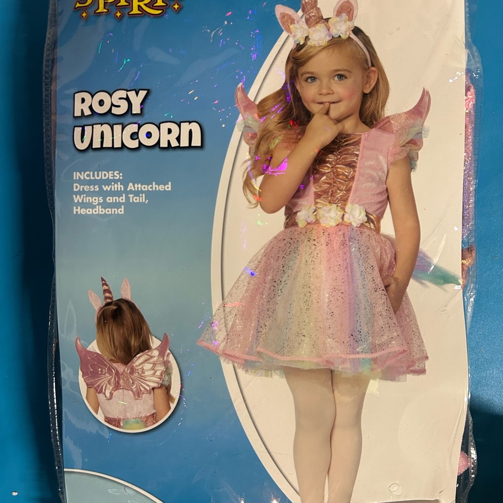 Unicorn Costume for Kids with Wings and Headband